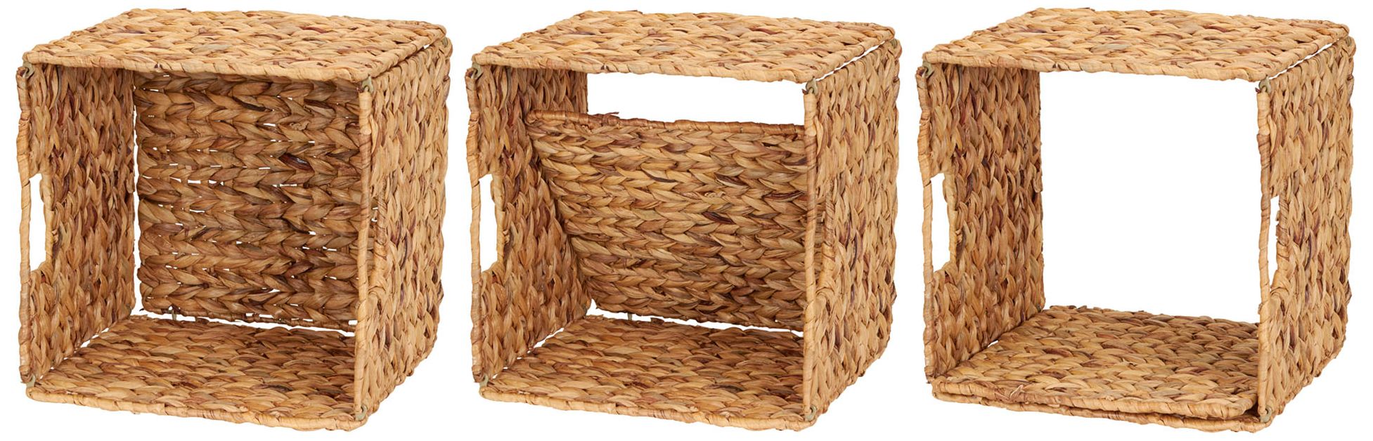 Image 5 Foldable Wicker Storage Bin, Water Hyacinth, Natural more views