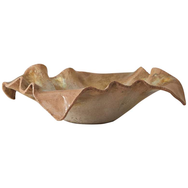 Image 1 Folded Ripple Raku Decorative Bowl