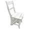 Folding Antique White Library Chair