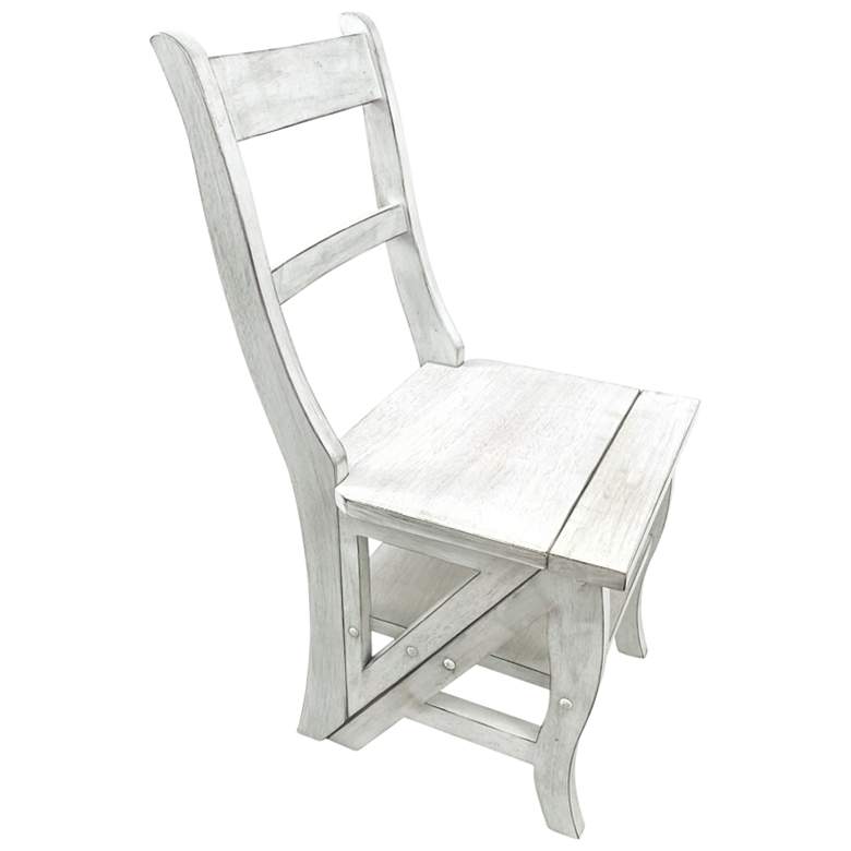 Image 1 Folding Antique White Library Chair
