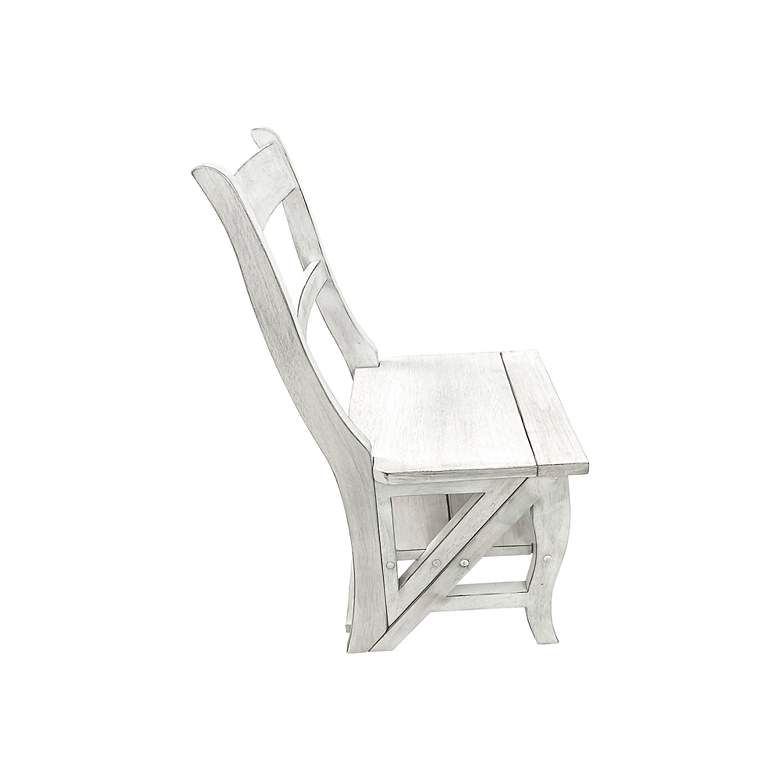 Image 2 Folding Antique White Library Chair more views