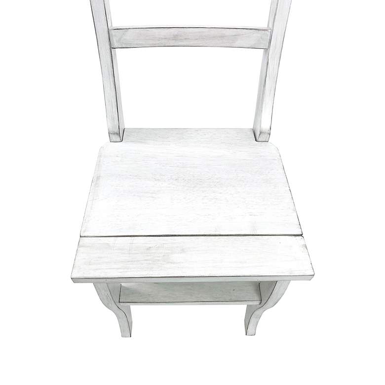 Image 3 Folding Antique White Library Chair more views