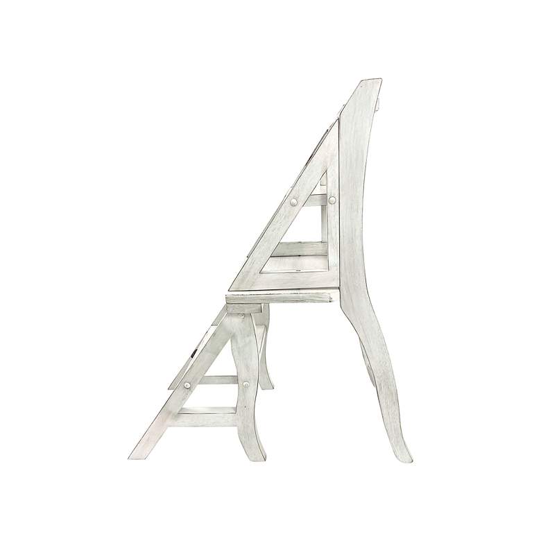 Image 6 Folding Antique White Library Chair more views
