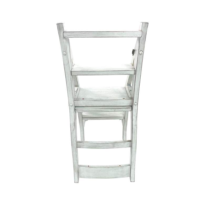 Image 7 Folding Antique White Library Chair more views