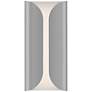 Folds 13 3/4" High Textured Gray Outdoor LED Wall Light