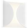 Folds 8" High Textured White Outdoor LED Wall Light