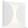 Folds 8" High Textured White Outdoor LED Wall Light