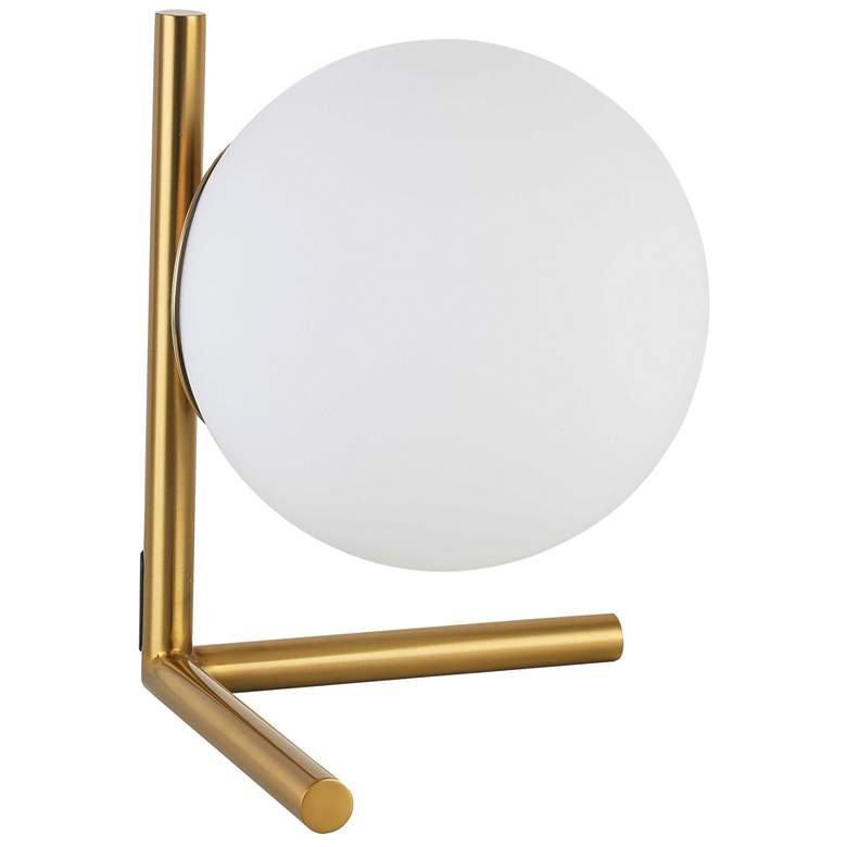 Image 1 Folgar 10.75" High Aged Brass Table Lamp