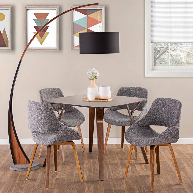 Image 5 Folia 38 1/2" Wide Walnut Wood Dining Table more views