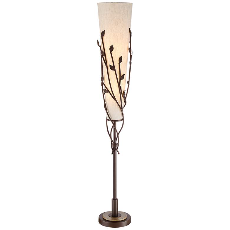Image 2 Folia Bronze Organic Vine Uplight Floor Lamp w/ Smart Socket