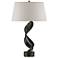 Folio 25.1" High Black Table Lamp With Flax Shade