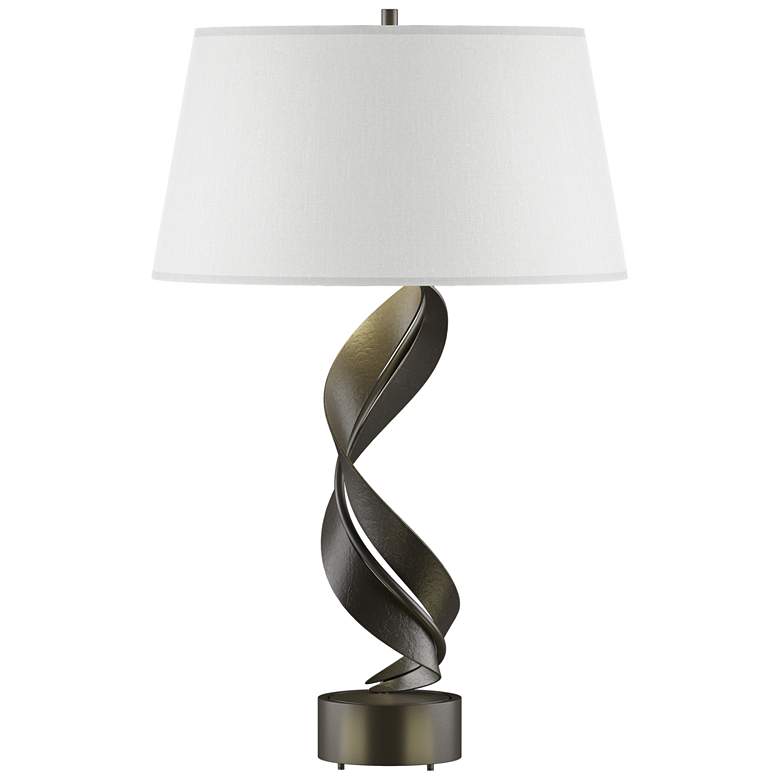 Image 1 Folio 25.1" High Dark Smoke Table Lamp With Natural Anna Shade