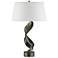 Folio 25.1" High Dark Smoke Table Lamp With Natural Anna Shade