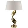 Folio 25.1" High Modern Brass Table Lamp With Flax Shade