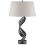 Folio 25.1" High Natural Iron Table Lamp With Flax Shade