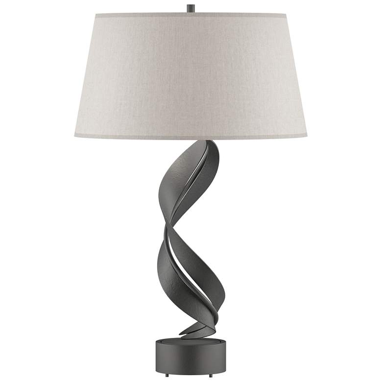 Image 1 Folio 25.1" High Natural Iron Table Lamp With Flax Shade