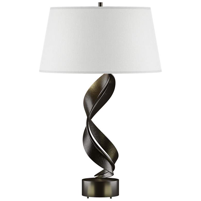 Image 1 Folio 25.1" High Oil Rubbed Bronze Table Lamp With Natural Anna Shade