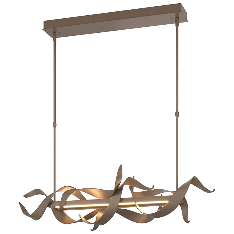 Image 1 Folio 37 3/4" Wide Bronze LED Linear Pendant Light