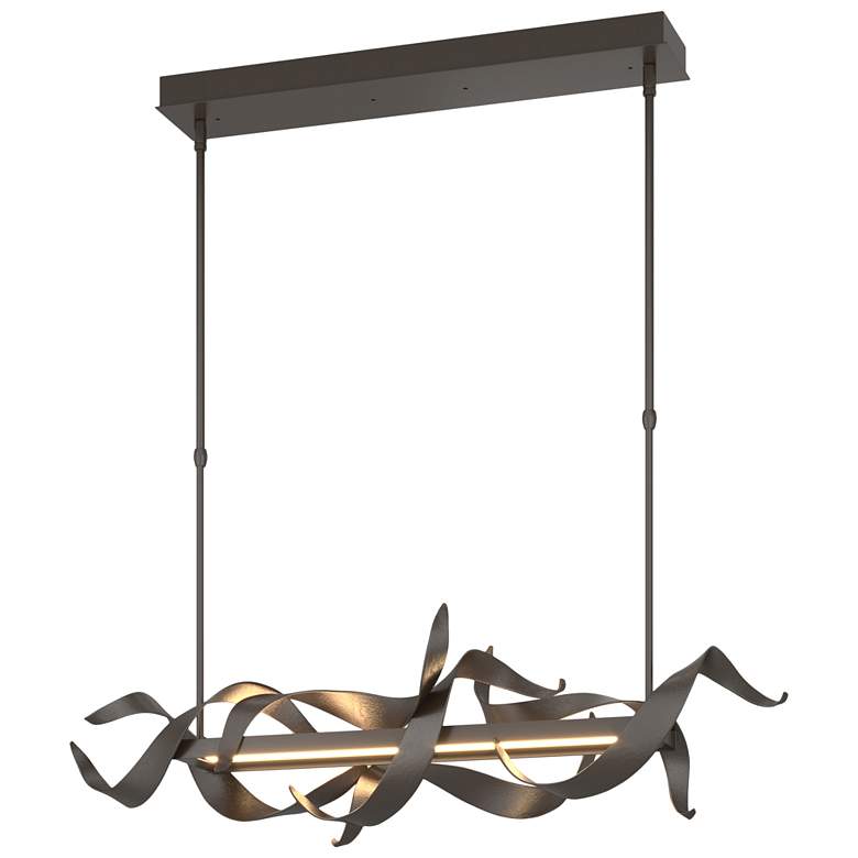 Image 1 Folio 37 3/4 inchW Oil-Rubbed Bronze LED Linear Pendant Light