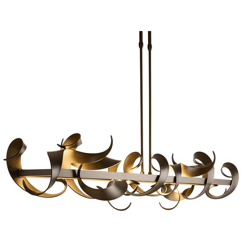 Image 1 Folio 63.4" Wide Large Bronze LED Pendant