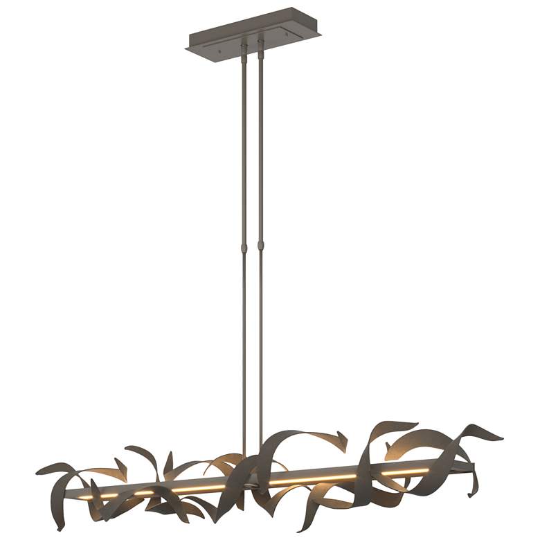 Image 1 Folio 63.4" Wide Large Dark Smoke LED Pendant