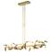 Folio 63.4" Wide Large Modern Brass LED Pendant