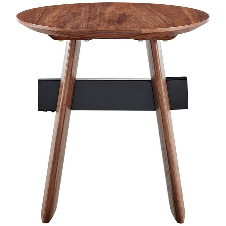 Image 5 Folke 19 1/2" Wide American Walnut Veneer Wood Side Table more views