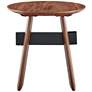 5_Folke 19 1/2" Wide American Walnut Veneer Wood Side Table more views