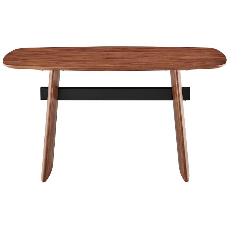 Image 4 Folke 55" Wide American Walnut Veneer Wood Console Table more views