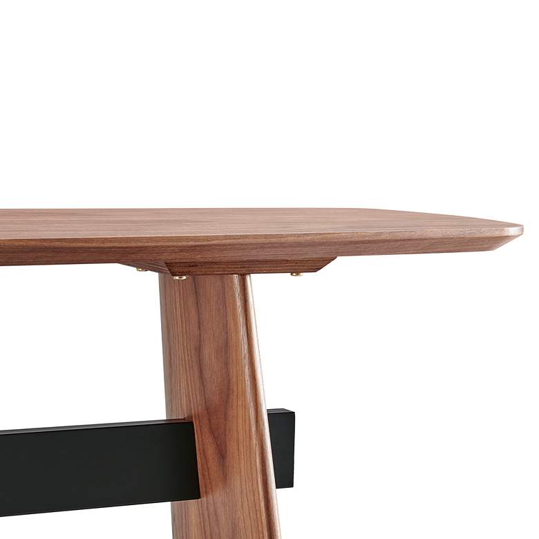 Image 2 Folke 55" Wide American Walnut Veneer Wood Desk more views