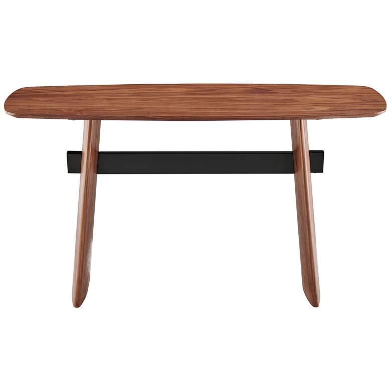 Image 4 Folke 55" Wide American Walnut Veneer Wood Desk more views