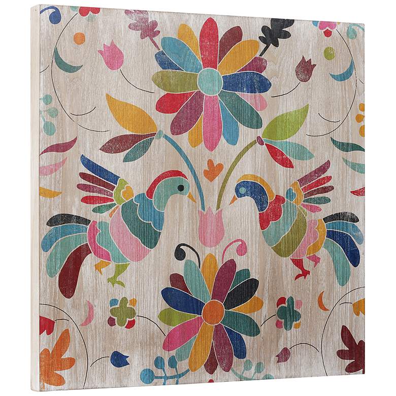 Image 6 Folklorica 24" Square 2-Piece Giclee Wood Wall Art Set more views