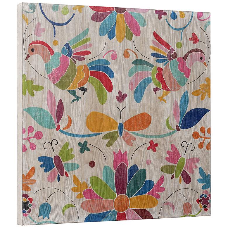Image 7 Folklorica 24" Square 2-Piece Giclee Wood Wall Art Set more views
