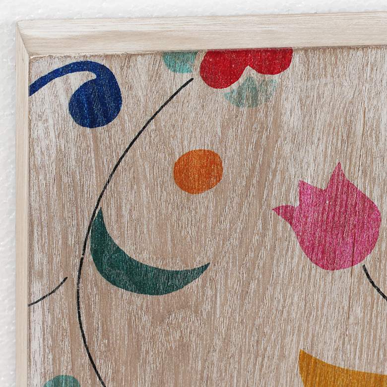 Image 3 Folklorica I 24" Square Giclee Printed Wood Wall Art more views
