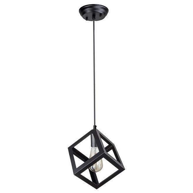 Image 3 Folla 6 1/4" Wide Black Metal Mini Pendant more views