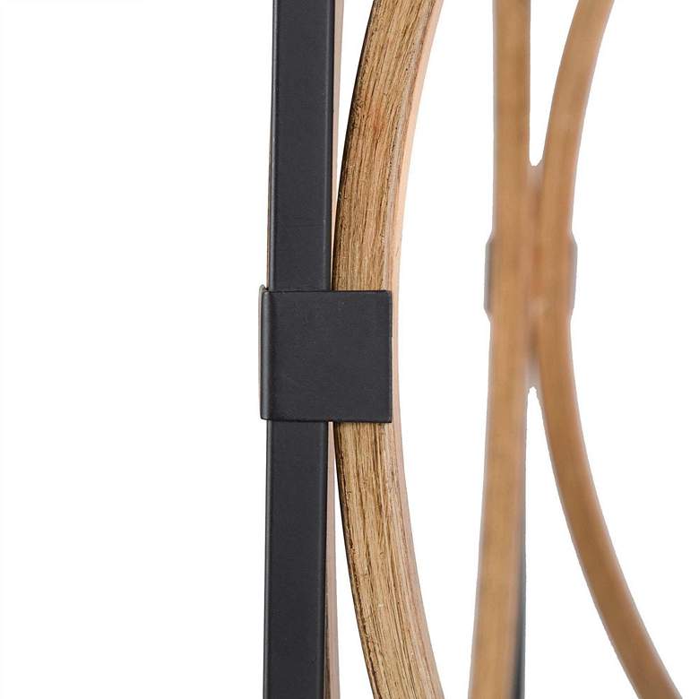 Image 3 Follio 12 1/2"W Faux Wood Black 4-Light Lantern Chandelier more views