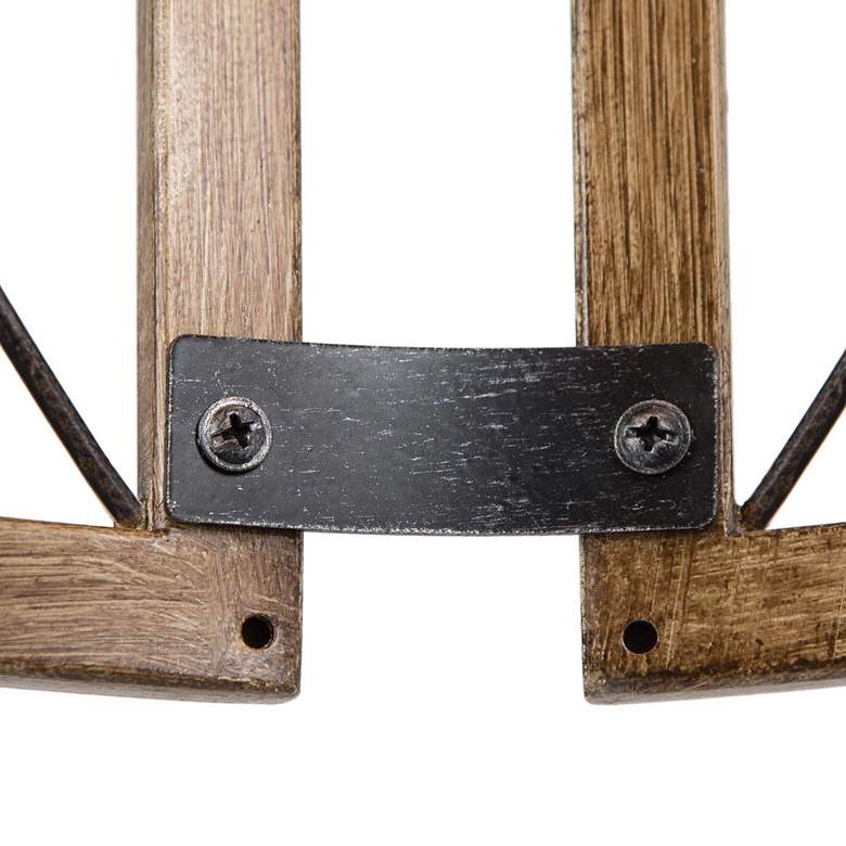 Image 2 Follio 12" Wide Faux Wood Black 3-Light Mini-Chandelier more views