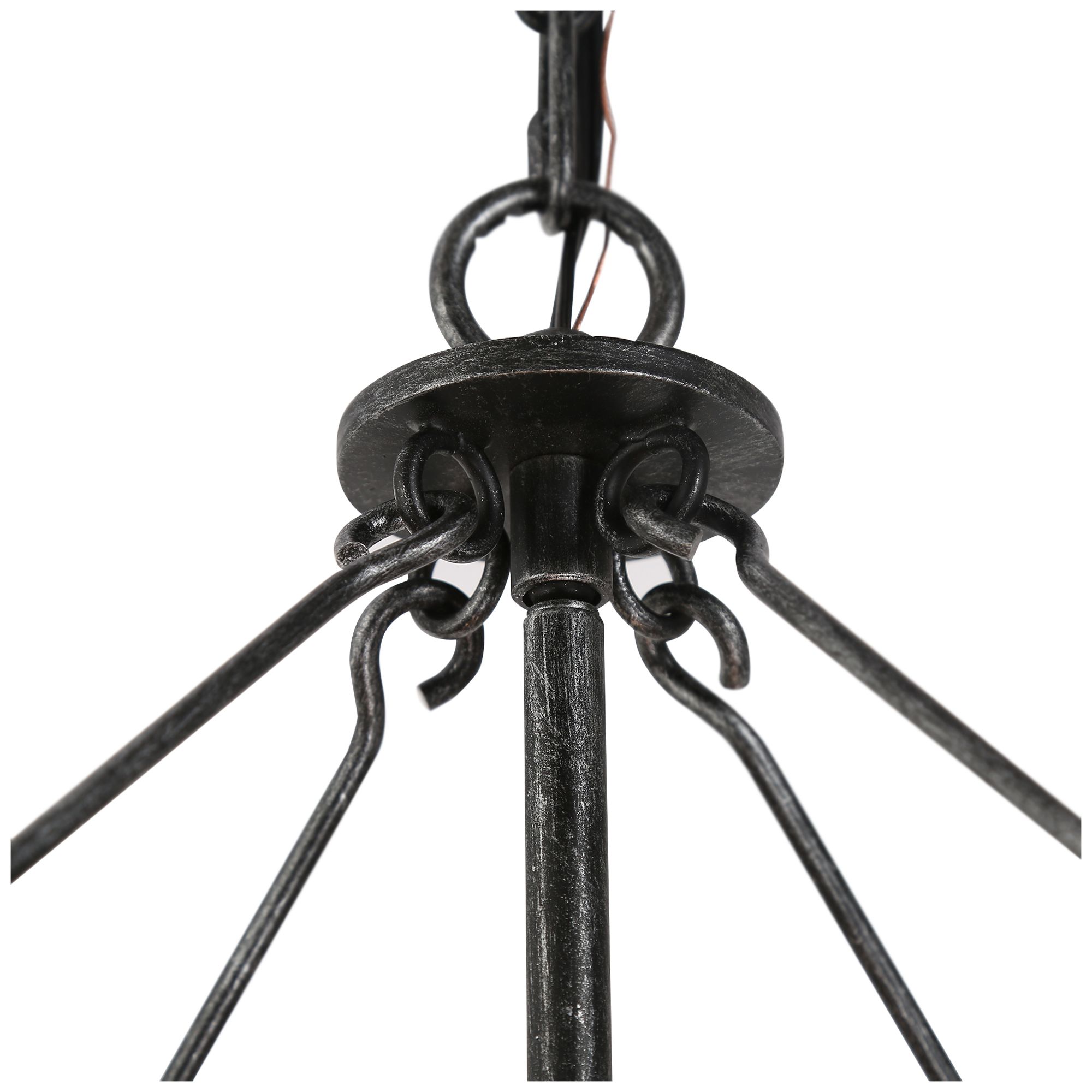 Image 2 Follio 13.8" Wide Distressed Wood 4-Light Lantern Chandelier more views