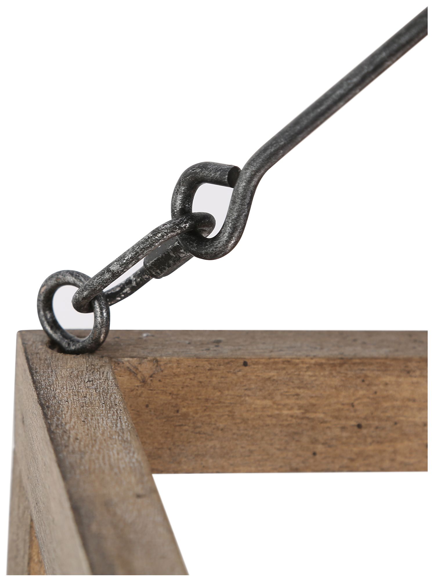 Image 3 Follio 13.8" Wide Distressed Wood 4-Light Lantern Chandelier more views