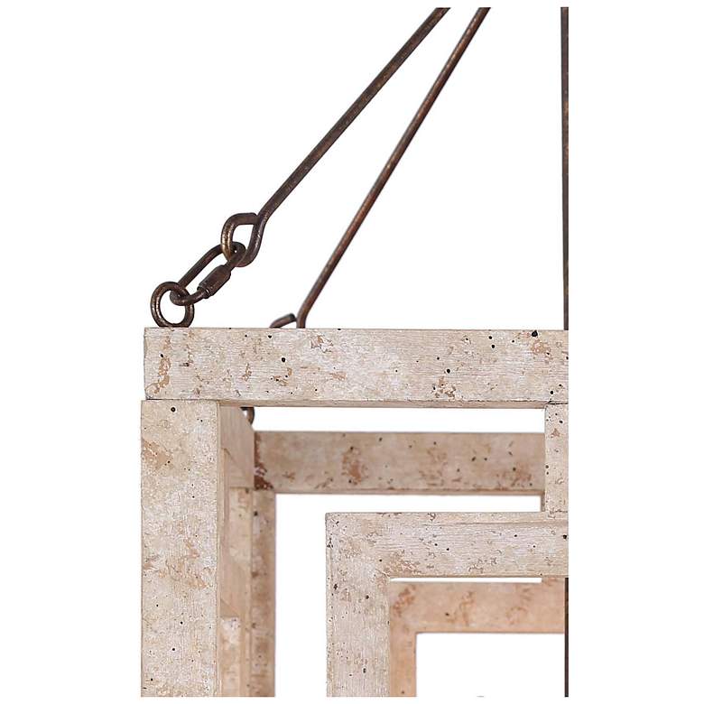 Image 2 Follio 13.8" Wide Weathered Wood 4-Light Lantern Chandelier more views