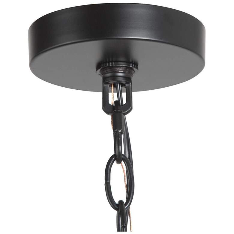 Image 2 Follio 15.7" Wide 3-Light Antique Wood Drum Chandelier more views