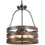 1_Follio 15.7" Wide Bronze 4-Light Drum Chandelier