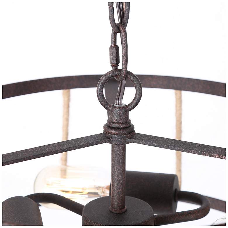 Image 3 Follio 16.5" Wide Aged Iron 3-Light Drum Chandelier more views