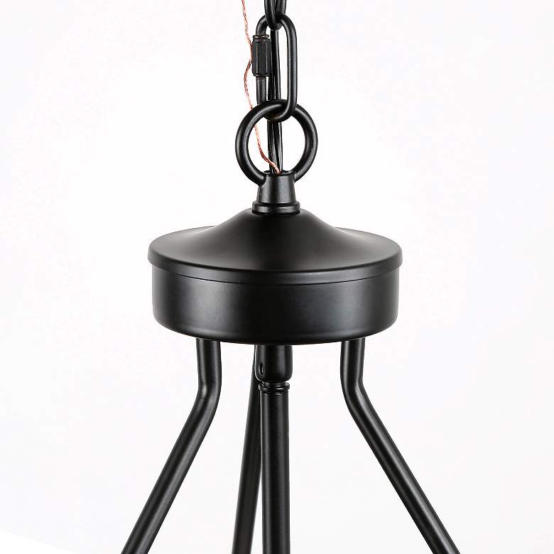 Image 2 Follio 18" Wide 5-Light Antique Wood Chandelier more views