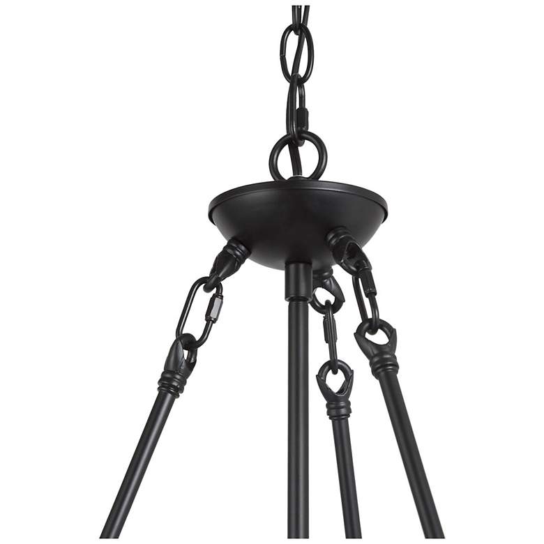 Image 3 Follio 18" Wide 5-Light Rustic Wood Drum Chandelier more views