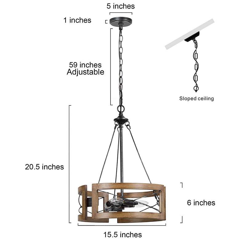 Image 2 Follio 3-Light 15.7" Wide Chandelier more views