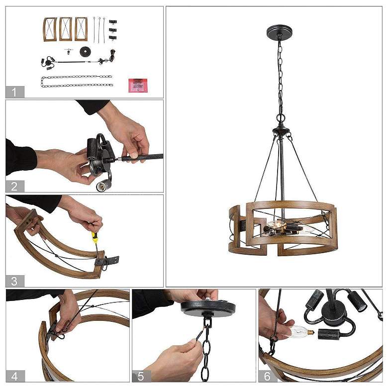 Image 6 Follio 3-Light 15.7" Wide Chandelier more views