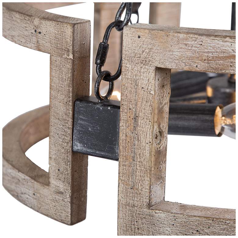 Image 5 Follio 3-Light 15.7" Wood Chandelier more views