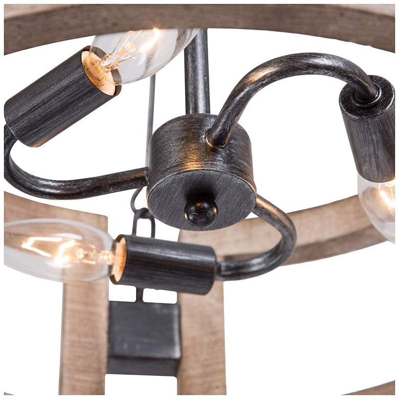 Image 6 Follio 3-Light 15.7" Wood Chandelier more views