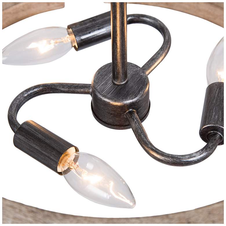 Image 7 Follio 3-Light 15.7" Wood Chandelier more views